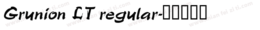 Grunion LT regular字体转换